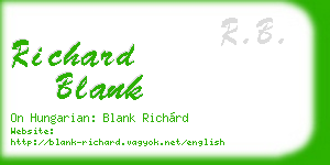 richard blank business card